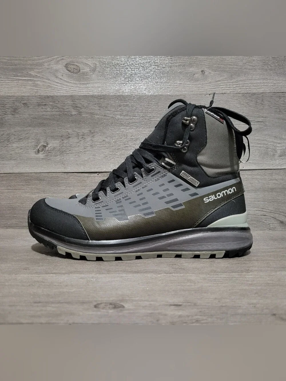 Salomon Kaipo Mid Boots 366808 Men's Size 10.5 Black Grey Hiking Shoes